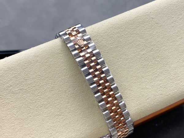 Datejust 31mm Pink Gold Steel Dark Grey Dial