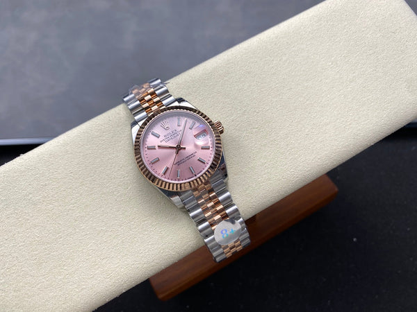 Datejust 31mm Pink Gold Steel Pink Dial
