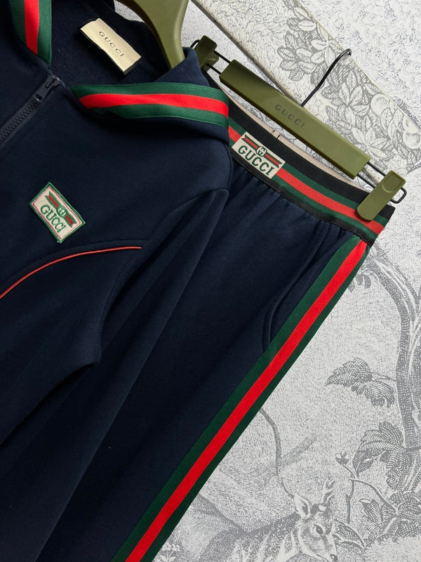 Gucci 25 Sport Suit Dark Blue Cotton