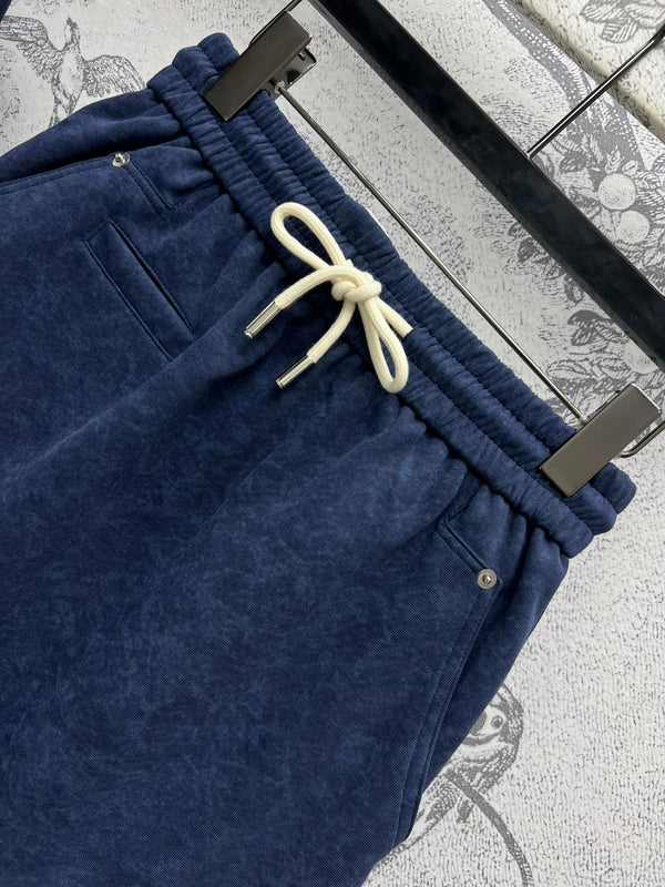 Miu Miu 25 Skirt Suit Blue Cotton