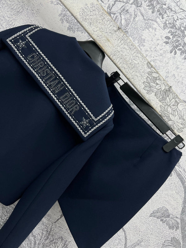 CD 25 Abito in poliestere blu navy