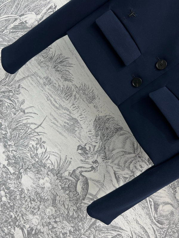 CD 25 Abito in poliestere blu navy