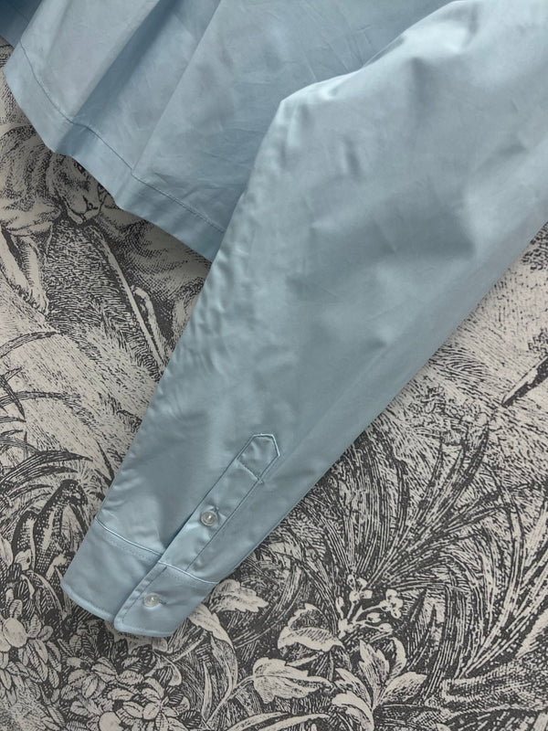 LV 25 Short Shirt Light Blue Cotton