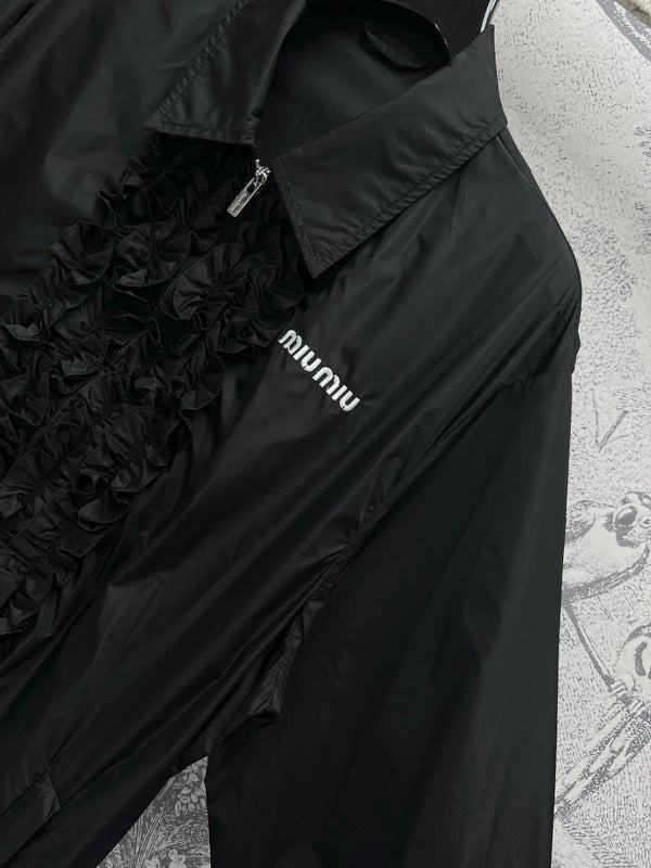 Miu Miu 25 Shirt Jacket Black Poliamide
