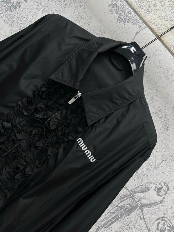 Miu Miu 25 Shirt Jacket Black Poliamide