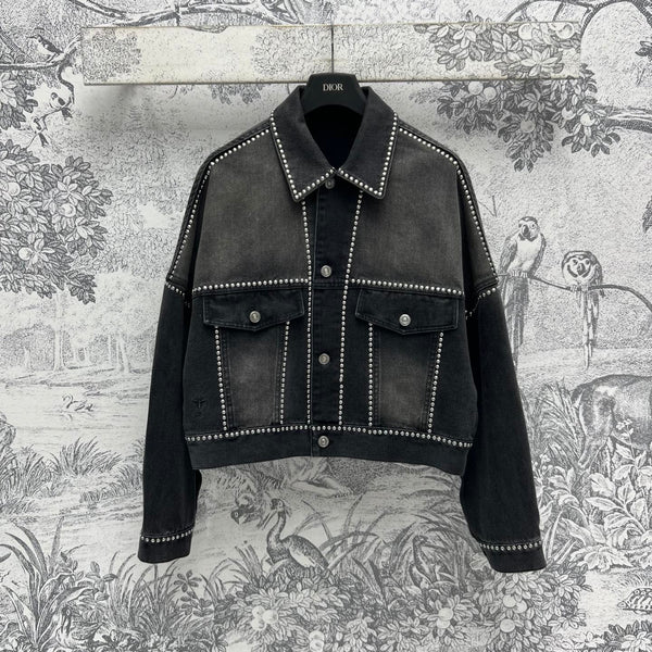 CD 25 Studded Jacket Black Cotton