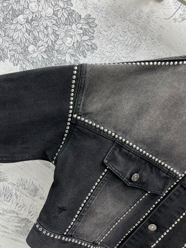 CD 25 Studded Jacket Black Cotton