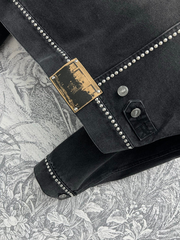 CD 25 Studded Jacket Black Cotton