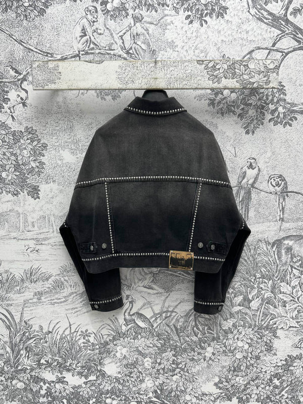 CD 25 Studded Jacket Black Cotton