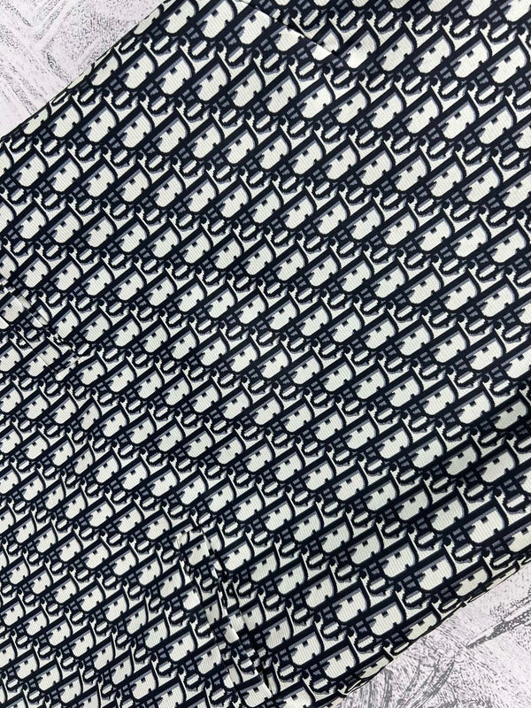 CD 25 Short-sleeved Dress Black White Cotton