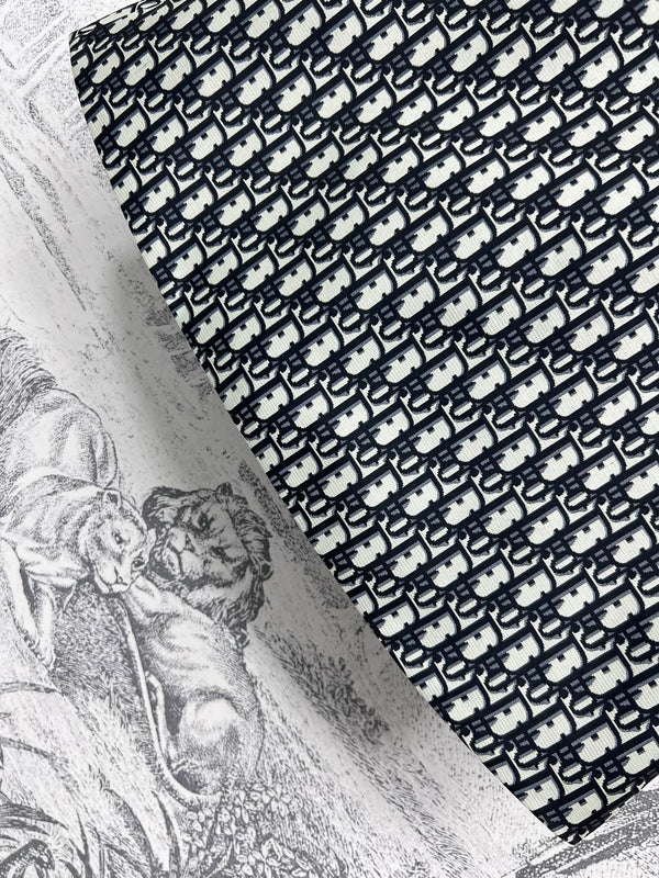 CD 25 Ribbon Skirt Black White Cotton