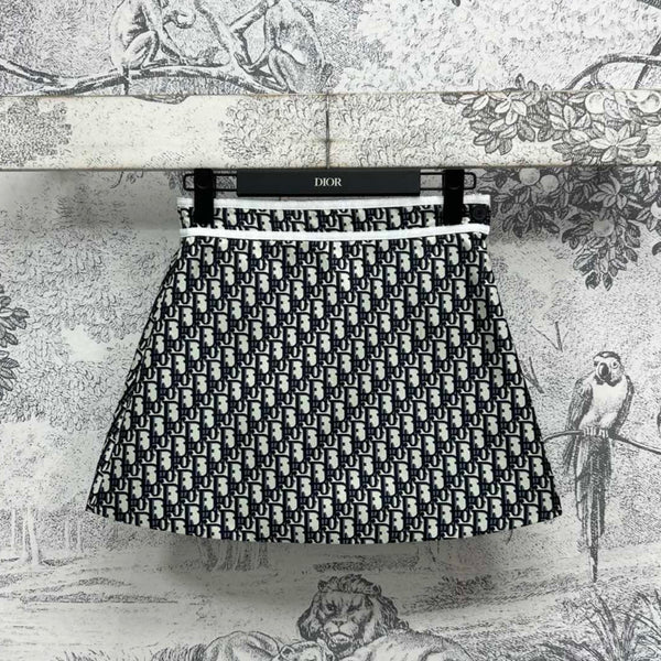 CD 25 Ribbon Skirt Black White Cotton