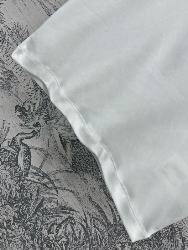 LV 25 Short-Sleeved T-shirt Back Logo Print White Cotton