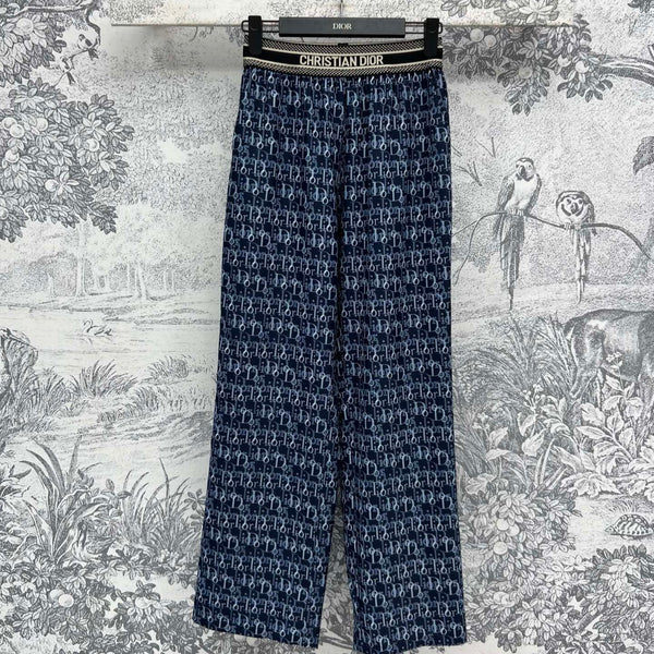 CD 25 Elastic Pants Blue Polyester