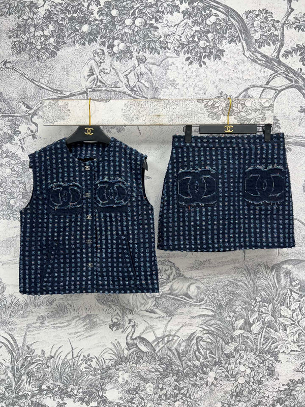 CC 25 Denim Set Blue Cotton