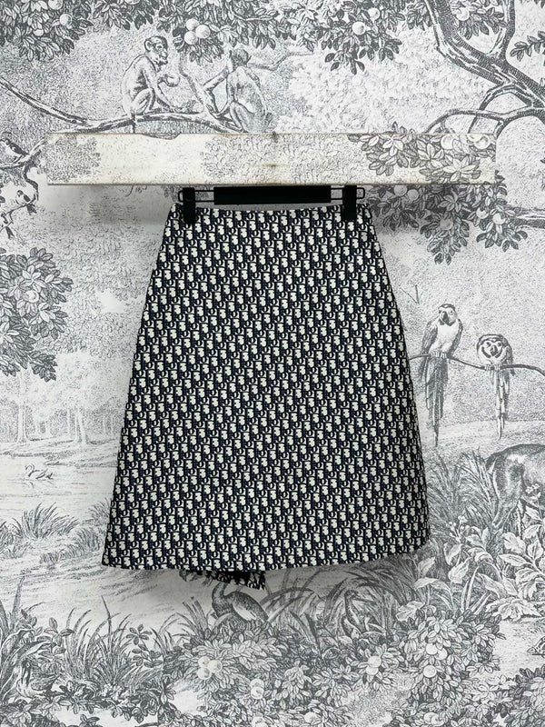 CD 25 Letter Skirt Black Polyester