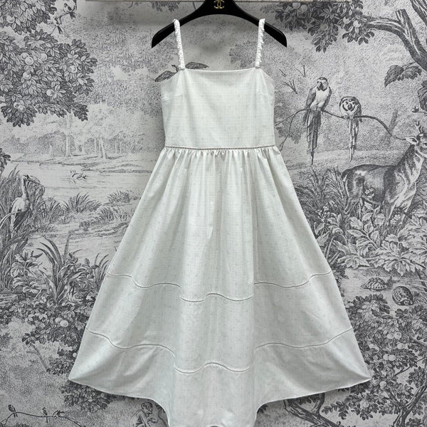 CC 25 Suspender Dress Ivory Cotton