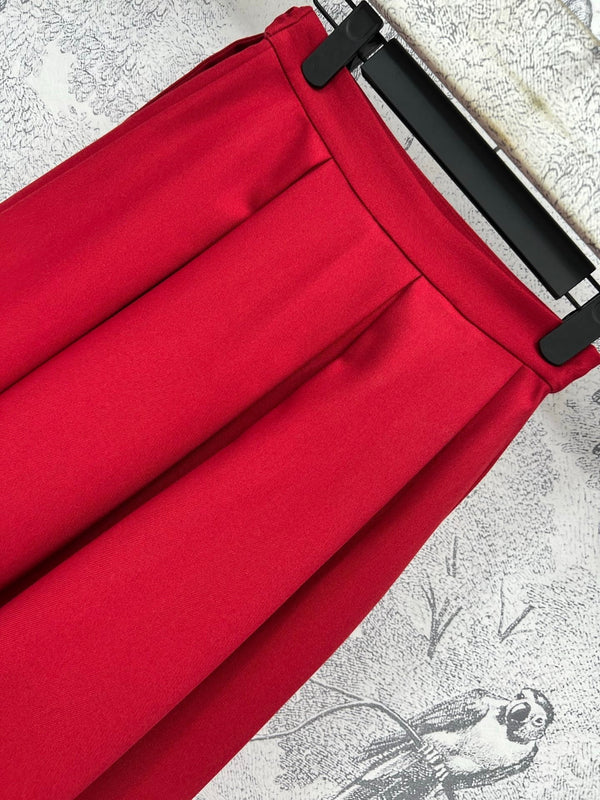 CD 25 Bow Skirt Red Cotton Polyester