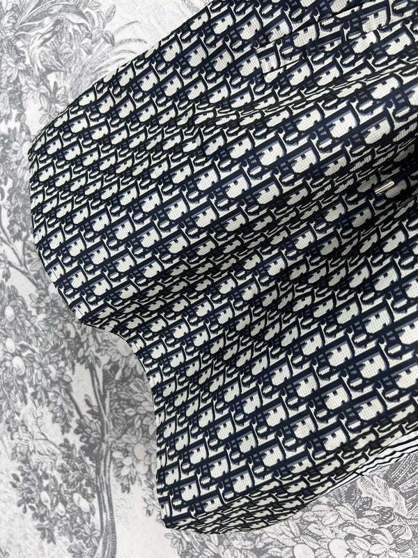 Abito camicia con logo CD 25 in poliestere nero