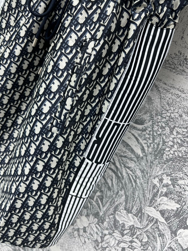 Abito camicia con logo CD 25 in poliestere nero