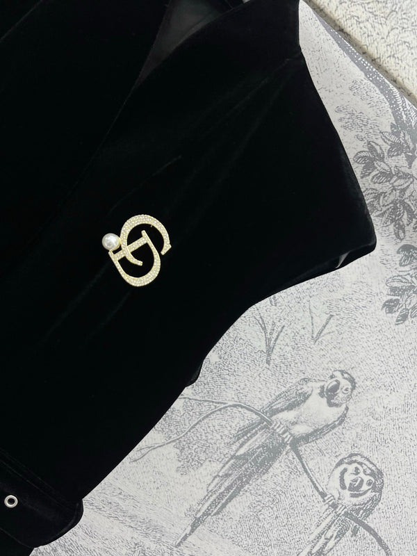 CD 25 Velvet Sleeveless Dress Black Polyester