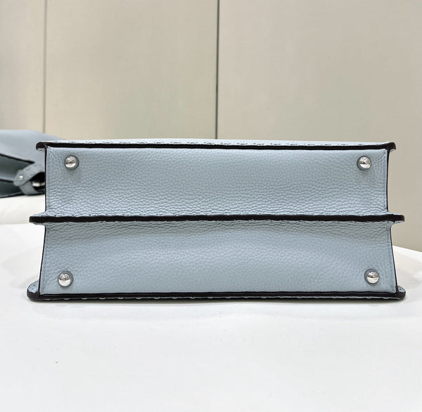 PEEKABOO ISEEU 33 IN BABY BLUE GRAINED CALFSKIN SILVER HARDWARE