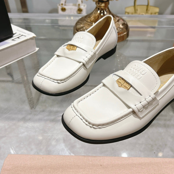 Miu 25C Loafers White Cowhide 235304