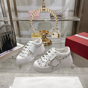 Viv 25 Square Buckle Platform White Cowhide 262981