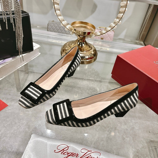 Viv 25 Pumps 4.5cm Black Floral Fabric Leather 355491