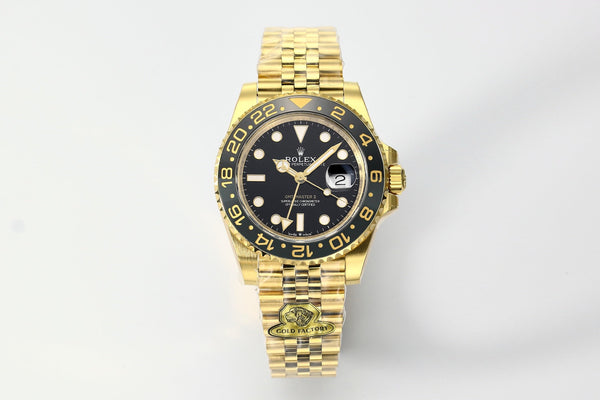 Rolex 25 GMT- Master 40mm Gold Black Dial