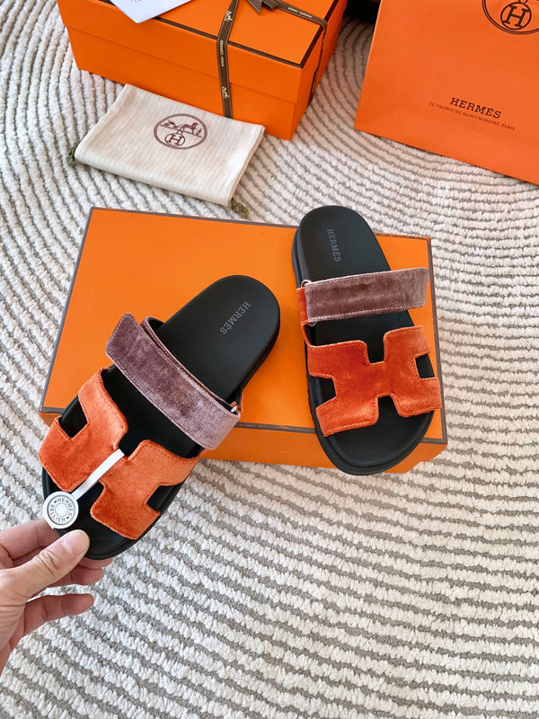 HM Chypre Sandal Red Orange Mix Purple Corduroy 963557