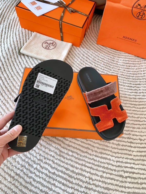 HM Chypre Sandal Red Orange Mix Purple Corduroy 963557