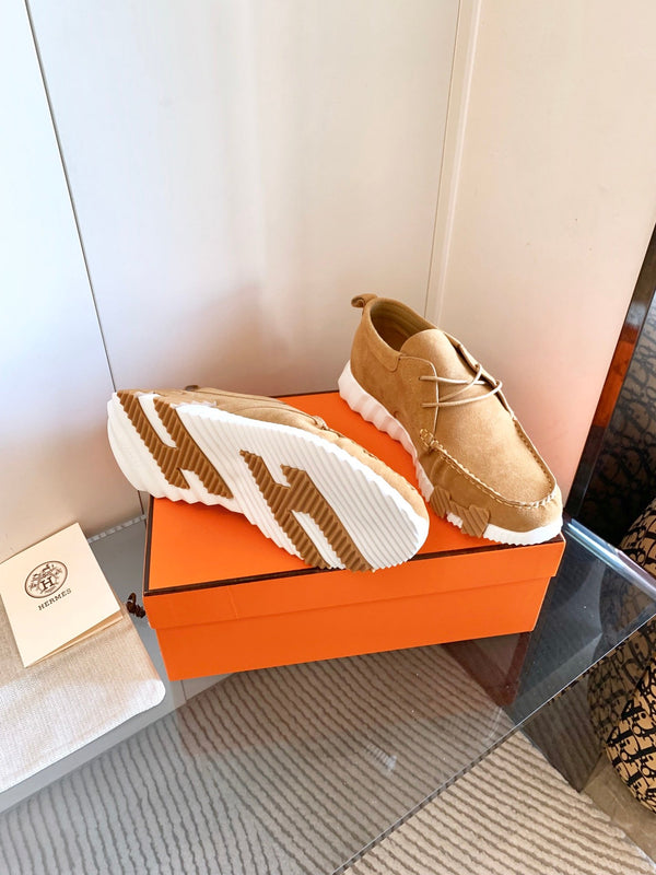 HM Increase Sneaker In Dark Beige Suede 993284