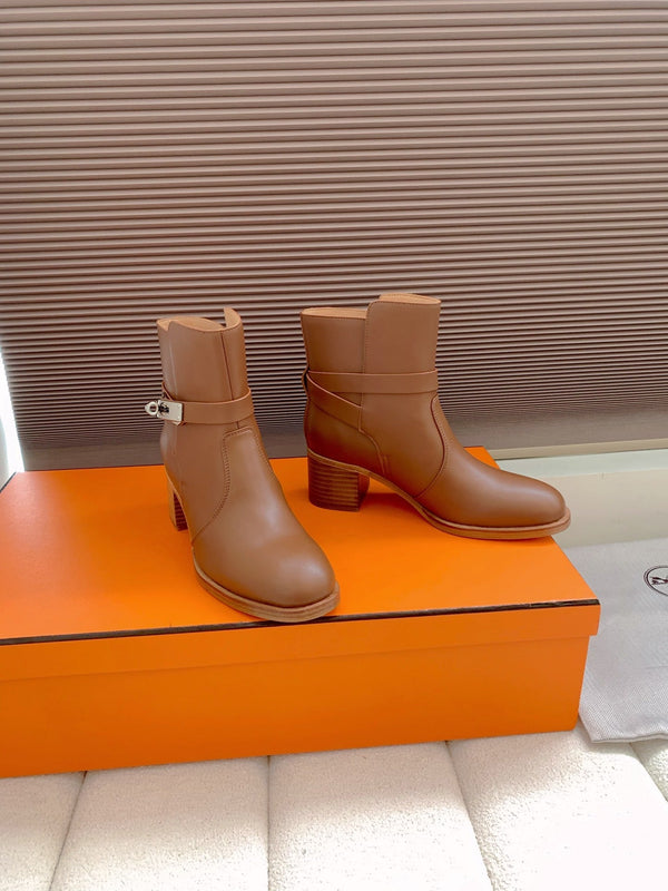 HM Frenchie 50 Ankle Boot Chocolate Cowhide 464340