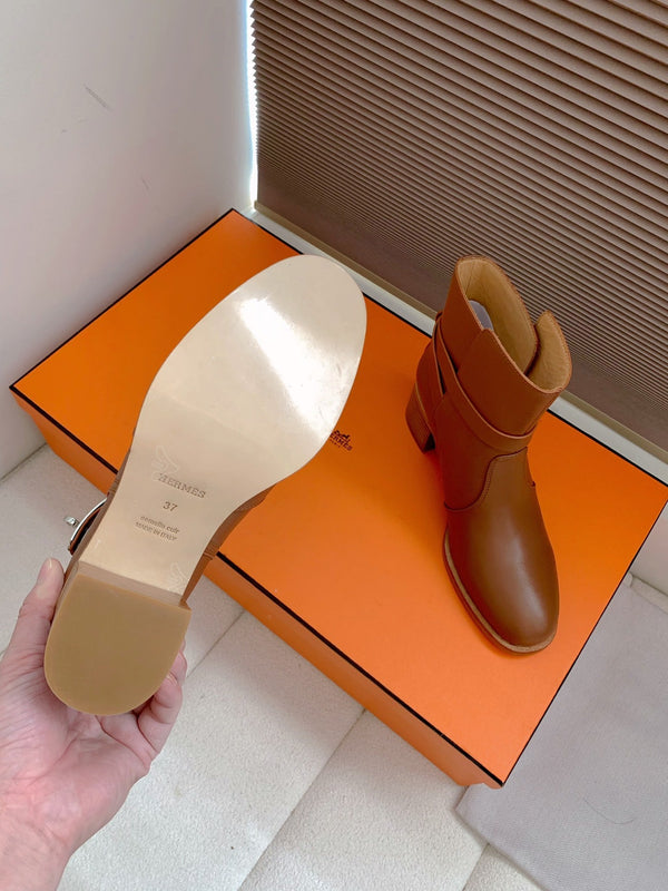 HM Frenchie 50 Ankle Boot Chocolate Cowhide 464340