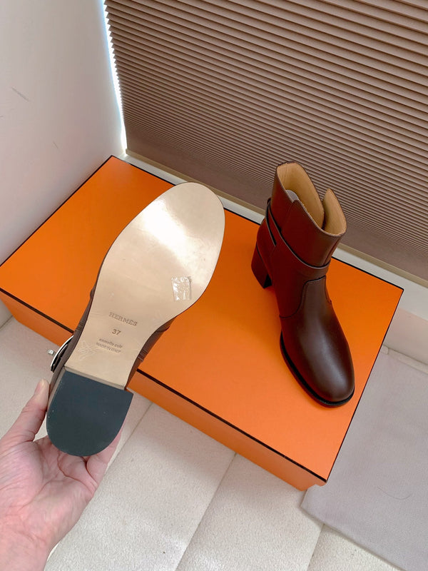 HM Frenchie 50 Ankle Boot Dark Brown Cowhide 464342