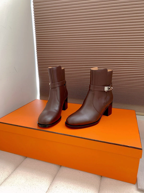 HM Frenchie 50 Ankle Boot Dark Brown Cowhide 464342