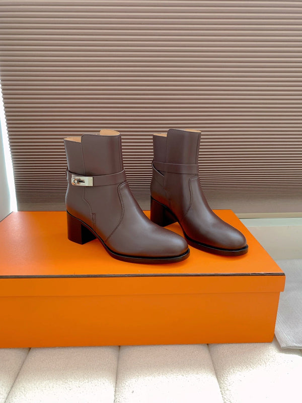 HM Frenchie 50 Ankle Boot Dark Brown Cowhide 464342