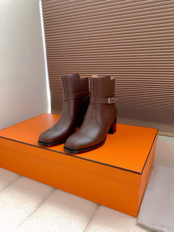 HM Frenchie 50 Ankle Boot Dark Brown Cowhide 464342