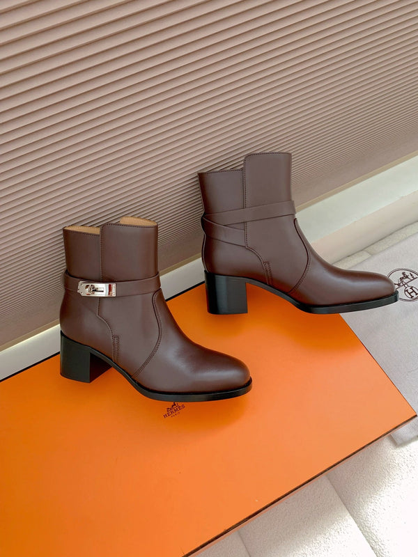 HM Frenchie 50 Ankle Boot Dark Brown Cowhide 464342