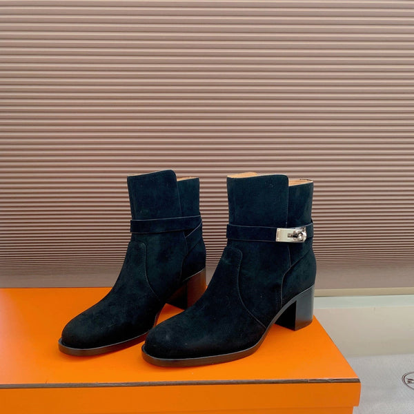 HM Frenchie 50 Ankle Boot Blue Charcoal Suede 464343