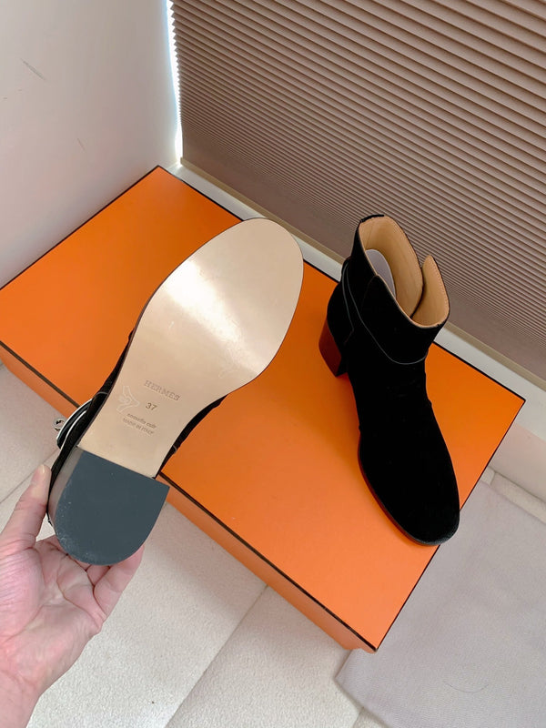 HM Frenchie 50 Ankle Boot Blue Charcoal Suede 464343