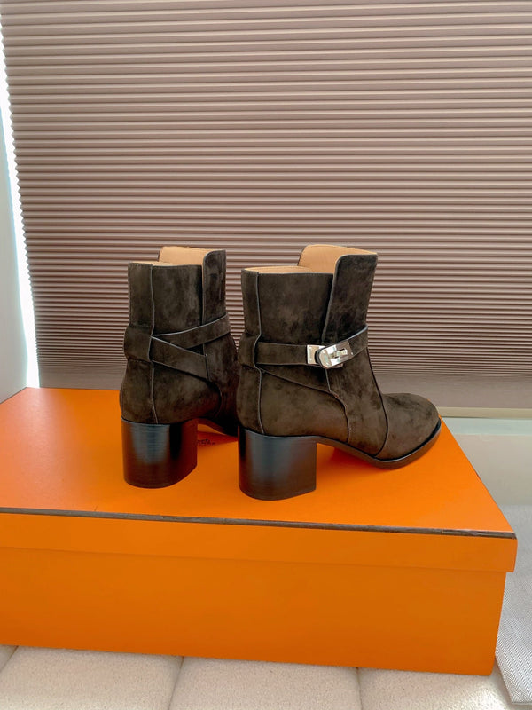 HM Frenchie 50 Ankle Boot Dark Brown Suede 464344