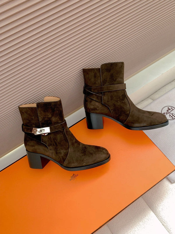 HM Frenchie 50 Ankle Boot Dark Brown Suede 464344