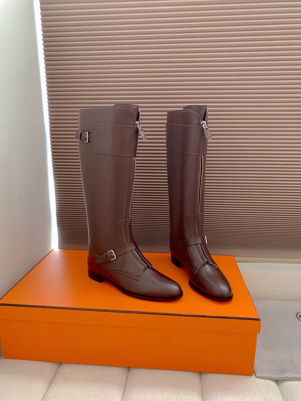 HM Riding Boots Dark Burgundy Cowhide 464358