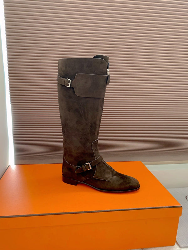 HM Riding Boots Dark Chocolate Suede 464362