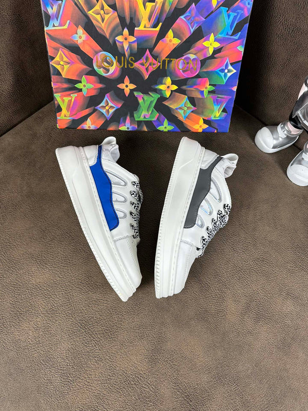 SCARPE DA ginnasta LV IN PELLE DI VITELLO BIANCA E BLU