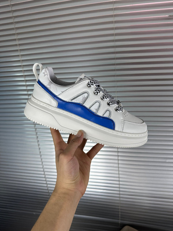 SCARPE DA ginnasta LV IN PELLE DI VITELLO BIANCA E BLU