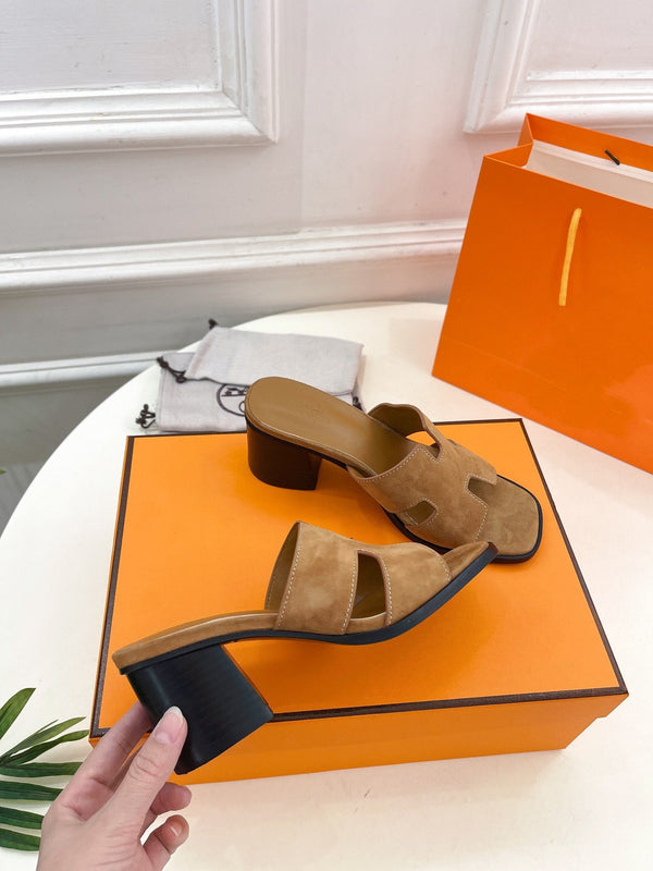 HELIA 60 SANDAL BROWN SUEDE