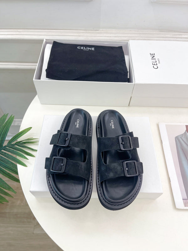 SANDALO DAD IN CAMOSCIO NERO